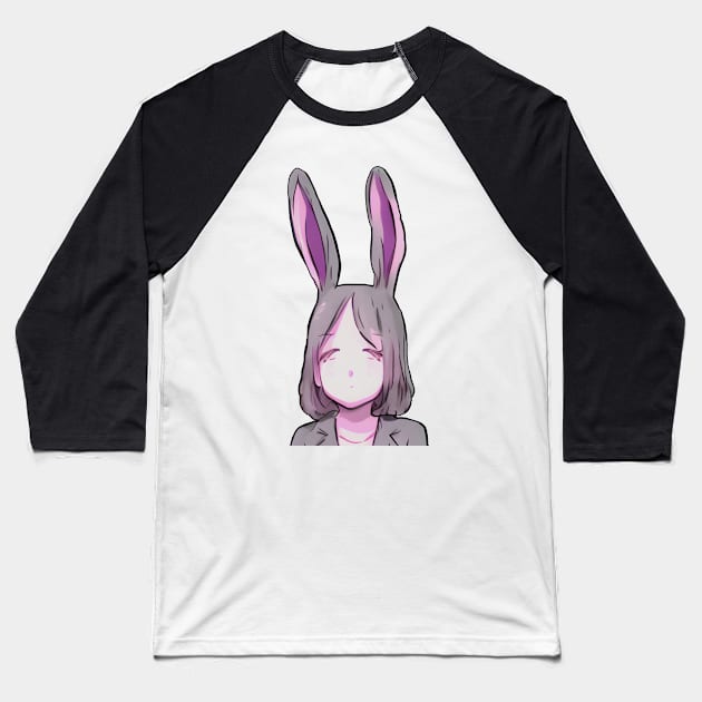 Anime Easter Bunny Girl (MD23ETR029b) Baseball T-Shirt by Maikell Designs